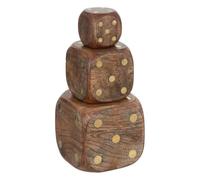 Atmosphera - Juego de 3 Dados Roger Deco de Madera de Mango Natural