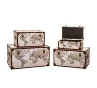 ATMOSPHERA CREATEUR D'INTERIEUR Lote de 4 baúles estampados Anzo