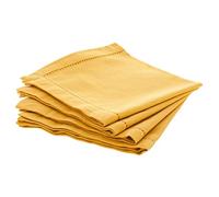 Atmosphera - Juego de 4 servilletas 'Chambray' - Amarillo Mostaza 40 x 40 cm