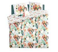 Atmosphera - "Juego de cama estampado ""Mattys"" - algodón - 240x220 cm"