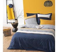 Atmosphera - Juego de cama 'Etnik rayé' de algodón 260 x 240 cm