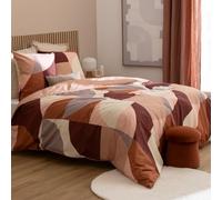 Atmosphera - Juego de Cama Tatia 3 Piezas percal algodón Terracota 240x220cm