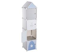 Atmosphera Kids Mueble de almacenamiento infantil columna, 34 x 140 cm, color azul
