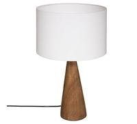 Atmosphera - Lámpara «Aina» - madera y blanco H46 cm