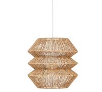 Atmosphera - Lámpara colgante Liza - Pantalla de yute D38cm - Bombilla no incluida E27 40W - Iluminación para salón, oficina, dormitorio y cocina