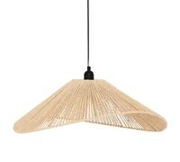 Atmosphera - Lámpara colgante escandinava Myha - Beige - Diámetro 58 cm - Efecto papel tejido, Altura regulable - Para salón, dormitorio
