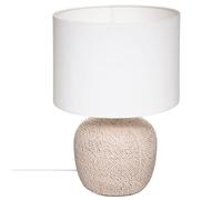 Atmosphera - Lámpara «Davia» - beis y blanco - cerámica H40 cm