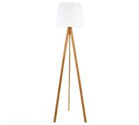 Atmosphera - Lámpara de pie trípode 'Bahi' - bambú y blanco A. 160 cm