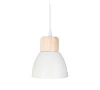 Atmosphera - Lámpara colgante 'Desy' blanca - metal y madera - D. 15 cm