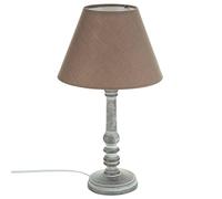 Atmosphera - Lámpara 'Leo' gris topo - madera A. 36 cm