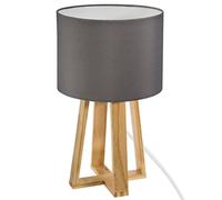 Atmosphera - Lámpara 'Molu' - madera y gris A. 35 cm