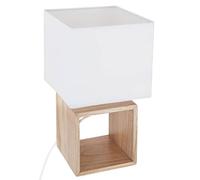 Atmosphera - Lámpara 'Pojo' - madera y blanco - A. 32 cm