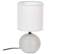 Atmosphera - Lámpara 'Timeo' gris claro estriada - cerámica A. 25 cm