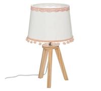 Atmosphera - Lámpara trípode Infantil 'Pompons' - Blanco y Rosa A. 33 cm
