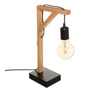 Atmosphera - Lámpara «Wild» - negro y madera H46 cm