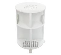 Atmosphera Estantería redonda con ruedas para libros Habitación infantil (Blanco y Gris)