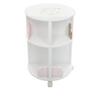 Atmosphera - Estantería Redonda con Ruedas para organizar Libros - Habitación Infantil (Blanco y Rosa)