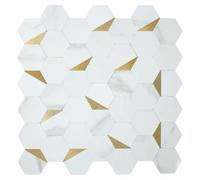 Atmosphera - Lote de 2 Pegatinas de Pared Mina, 31 x 30 cm, hexágonos Blancos