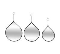 Atmosphera - Lote de 3 Espejos de Gota Leny de Metal Negro