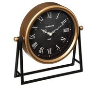 Atmosphera Luca - Reloj de Mesa de Metal - Negro y Dorado 26 x 26 cm