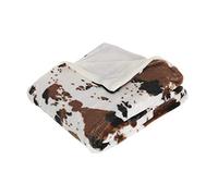 Atmosphera - Manta de Microfibra con Estampado de Piel de Vaca (130 x 160 cm)