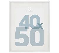 Atmosphera - Marco de Fotos Manu - Madera y Cristal - Blanco - 40x50 cm