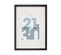 Atmosphera - "Marco de fotos ""Manu"" - madera y cristal - negro - 21x30 cm"