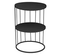 ATMOSPHERA CREATEUR D'INTERIEUR Mesita Auxiliar, Negro, 1 Mesa Doble