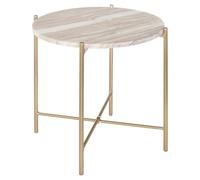 Atmosphera - Mesa Auxiliar metsa Beige 42,5x42,5x41cm