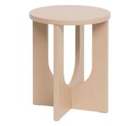 Atmosphera - Mesa Auxiliar Redonda Bloom, Color Avellana Mate - D 40 x H 50,5 cm - para salón, Dormitorio, Mesa Auxiliar