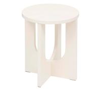 Atmosphera - Mesa Auxiliar Redonda Bloom - Marfil - Pr. 40 x Al. 50,5 cm - Patas Cruzadas, Diseño contemporáneo - para salón, Dormitorio, Mesa Auxiliar
