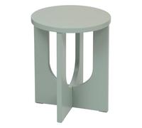 Atmosphera - Mesa Auxiliar Redonda Bloom, Verde grisáceo, 40 x 50,5 cm, diseño de Patas Cruzadas - para salón, Dormitorio, Mesa de Centro