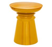 Atmosphera Mesa auxiliar tótem 'Jaya' de metal amarillo mostaza Ø38 cm