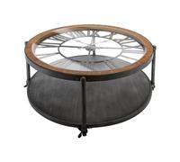 ATMOSPHERA CREATEUR D'INTERIEUR Atmosphera-Mesa Baja con péndulo Estilo Retro de Metal, Negro, cm