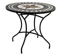 Atmosphera - Mesa de Comedor Redonda Kipos, Tablero de Mosaico, diámetro 90 cm, 4 plazas - para Cocina y Comedor