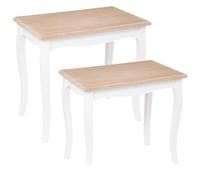 ATMOSPHERA CREATEUR D'INTERIEUR Mesa DE Centro Chrysa BLC X2, Blanco, JJ1031