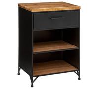 Atmosphera - Mesita de Noche 'Cierna' Negra - Metal y Madera