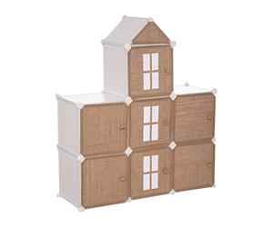 Atmosphera - Mueble de Almacenamiento Infantil Château - Metal y Yute
