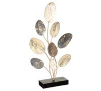 Atmosphera - Objeto Decorativo «Feuilles» - Metal - Plata y Dorado H 53 cm