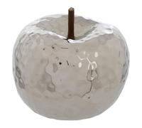 Atmosphera - Pamela Manzana Decorativa h.14cm cerámica Plateada