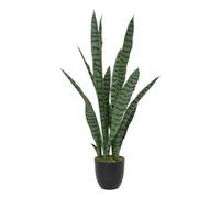 Atmosphera – Planta artificial Sansevieria Toby con macetero negro 90 cm