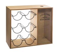 ATMOSPHERA CREATEUR D'INTERIEUR Taburete Acogedor de Punto de Mostaza, Madera (JJ310)