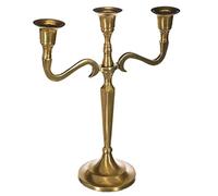 Atmosphera - Portavelas 3 Cabezas - Oro - H27 cm