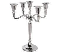Atmosphera - Portavelas 5 Cabezas - Metal - Plata - H27 cm