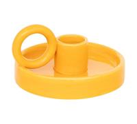 Atmosphera - Portavelas de cerámica yuca h5,5cm - Amarillo