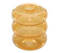 Atmosphera - Portavelas Piscina 9x9x10,5cm Violeta - Naranja