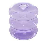 Atmosphera - Portavelas Piscina 9x9x10,5cm Violeta - Violeta