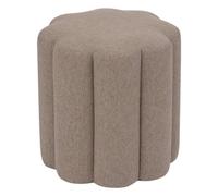 Atmosphera - Puf Floral en Forma de Flor, Beige - 38 x 40 cm, Estilo Bohemio - Asiento Extra para Salón, Dormitorio