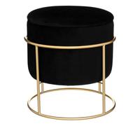 Puff de Terciopelo Negro Eliane