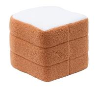 Atmosphera - Puff Infantil tostie marrón y Blanco h 38 cm